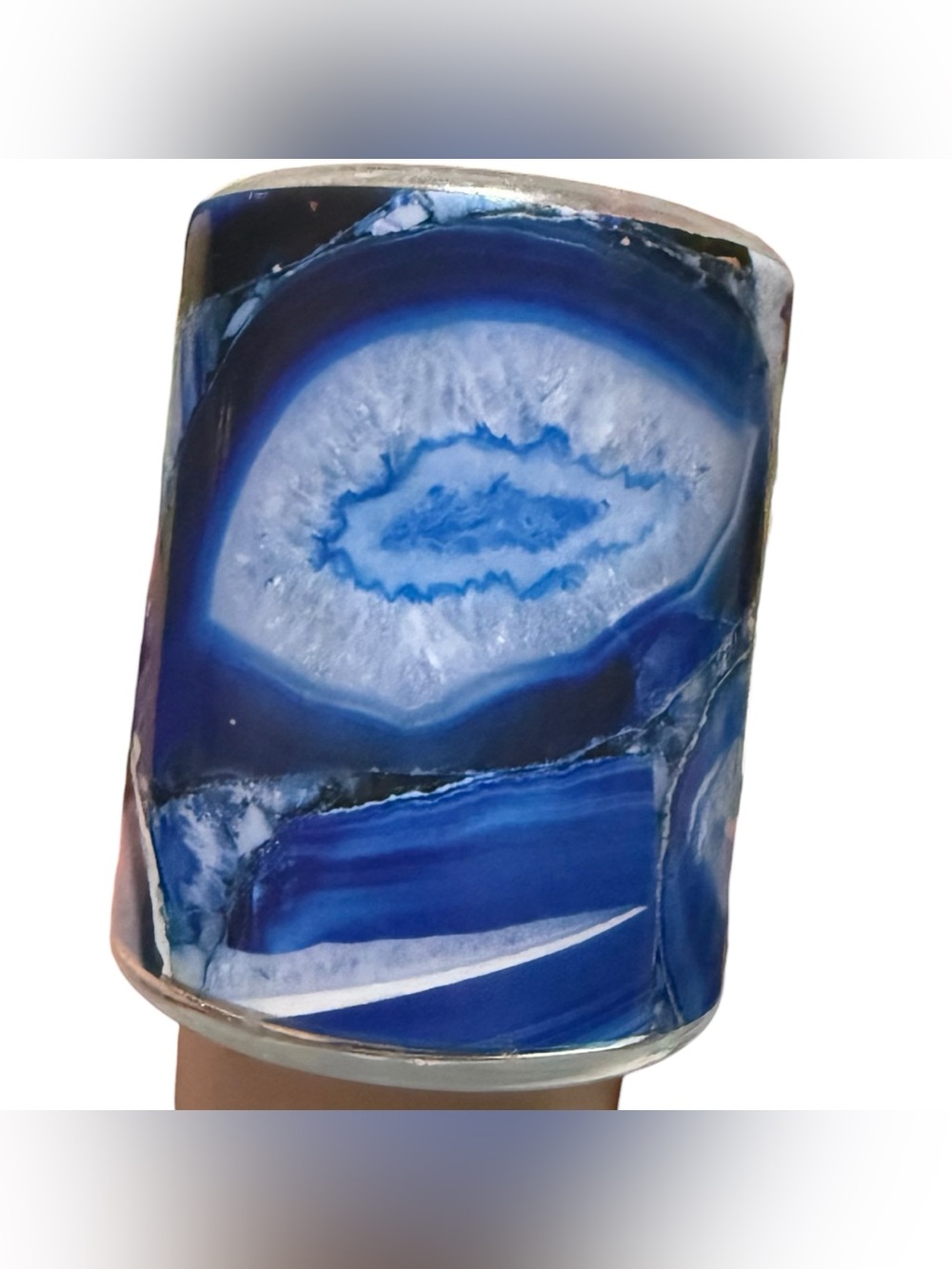 Scentsy Blue Agate Mini Warmer Plug In Zen Geode Cobalt Color - Picture 3 of 6